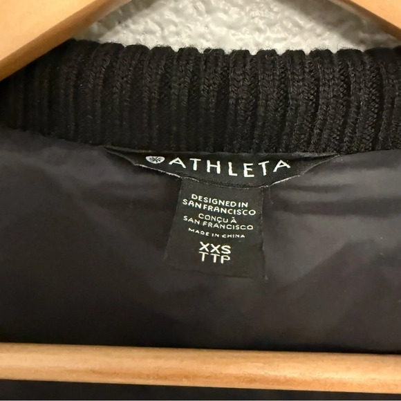ATHLETA Hanover Hybrid Black Puffer Jacket Size XXS Full‎ Zip - Picture 7 of 8